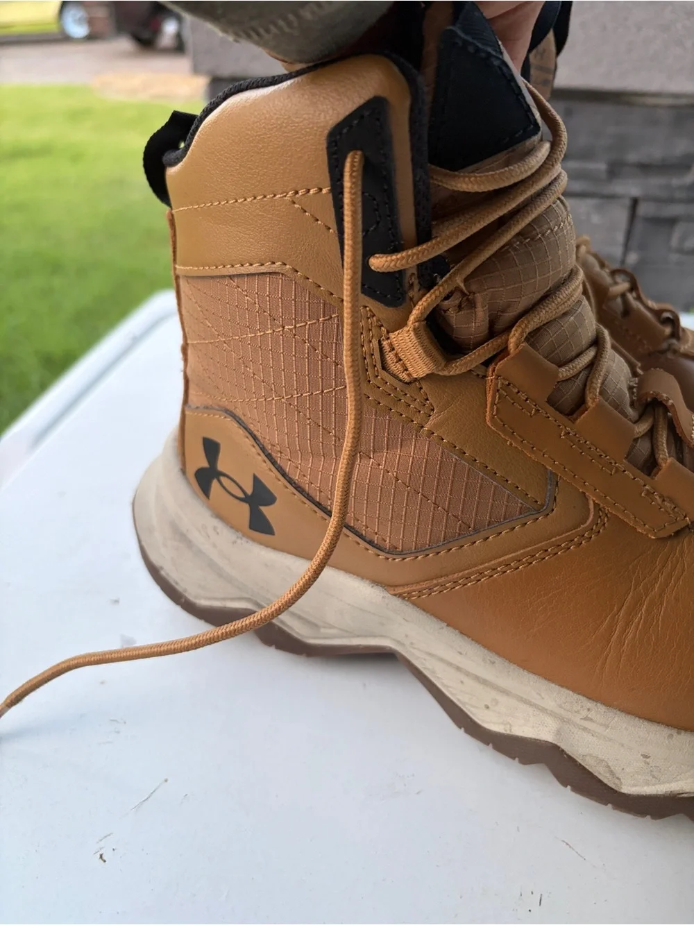 Under Armour youth kids Brown/Tan Trail Waterproof Boots